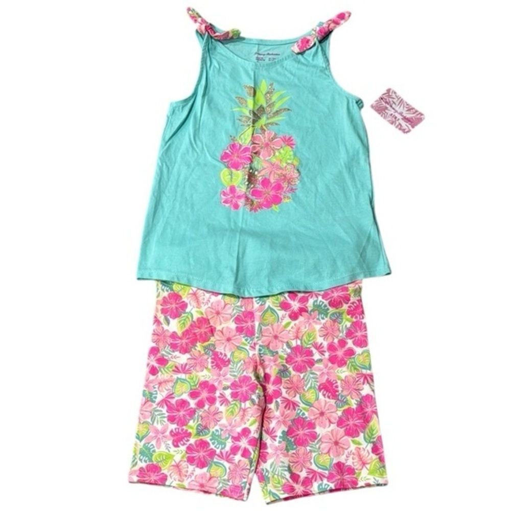 Girls Kids Youth Tommy Bahama Two Piece Outfit Set Tropical Medium 7-8